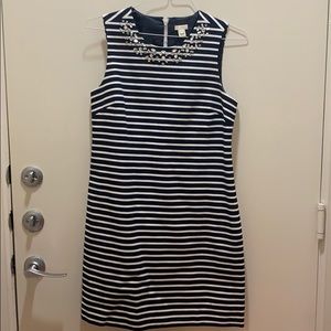 J.Crew navy and white dress
